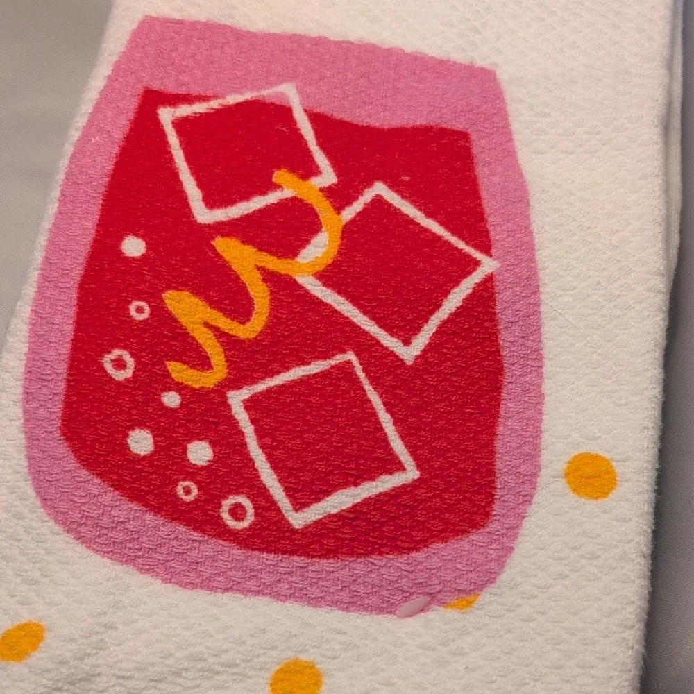 Kate Spade Set of 2 Kitchen Towels Drink/Cocktail Design